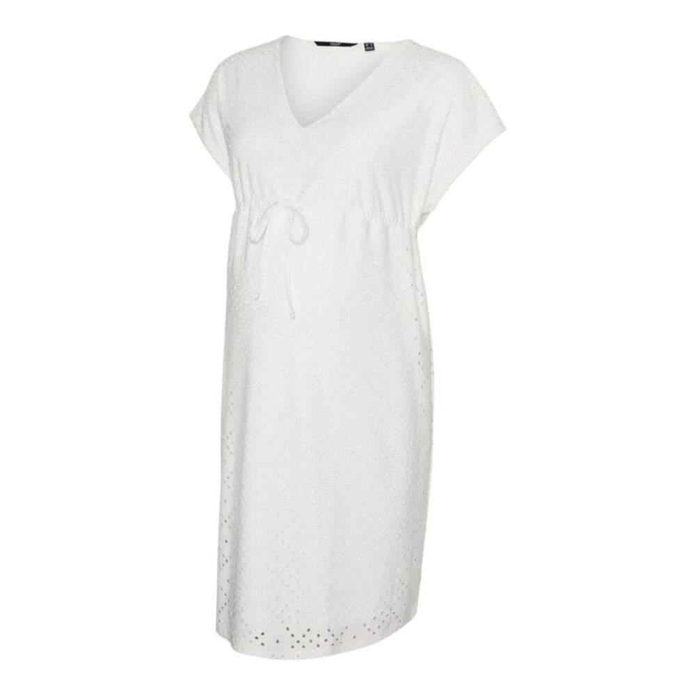 Mamalicious Womens/Ladies Vmmtassa V Neck Maternity Dress / Snow White